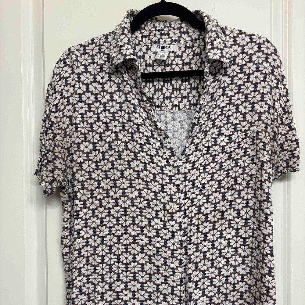 RSQ Women's Button-Down Camp Shirt